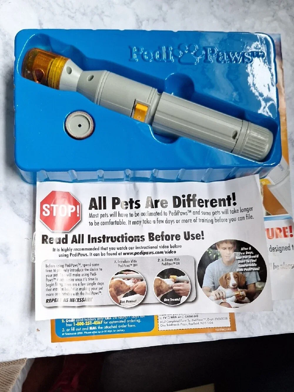 Pet Nail Trimmer - White with Amber Cover